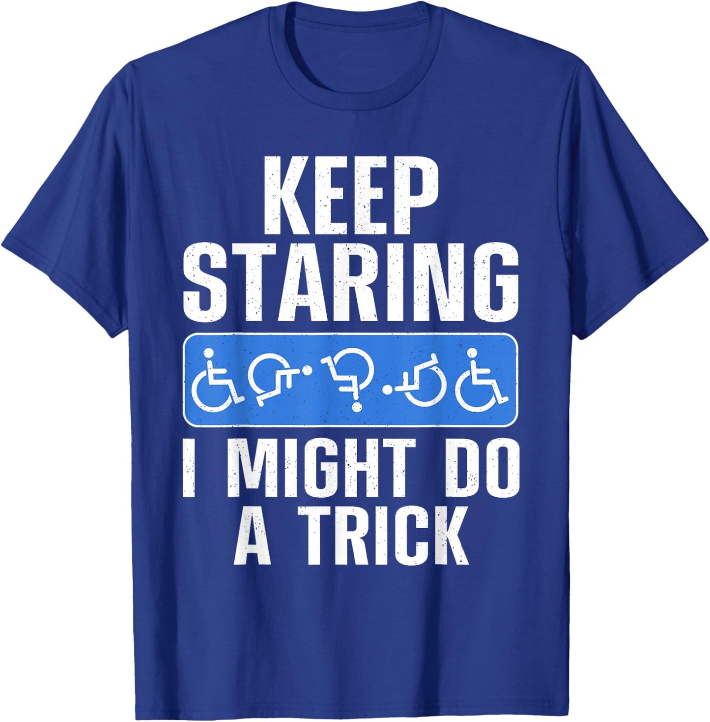 Cool Wheelchair Bound Art Women Cripple Handicapped T-Shirt - T-Shirt | Royal