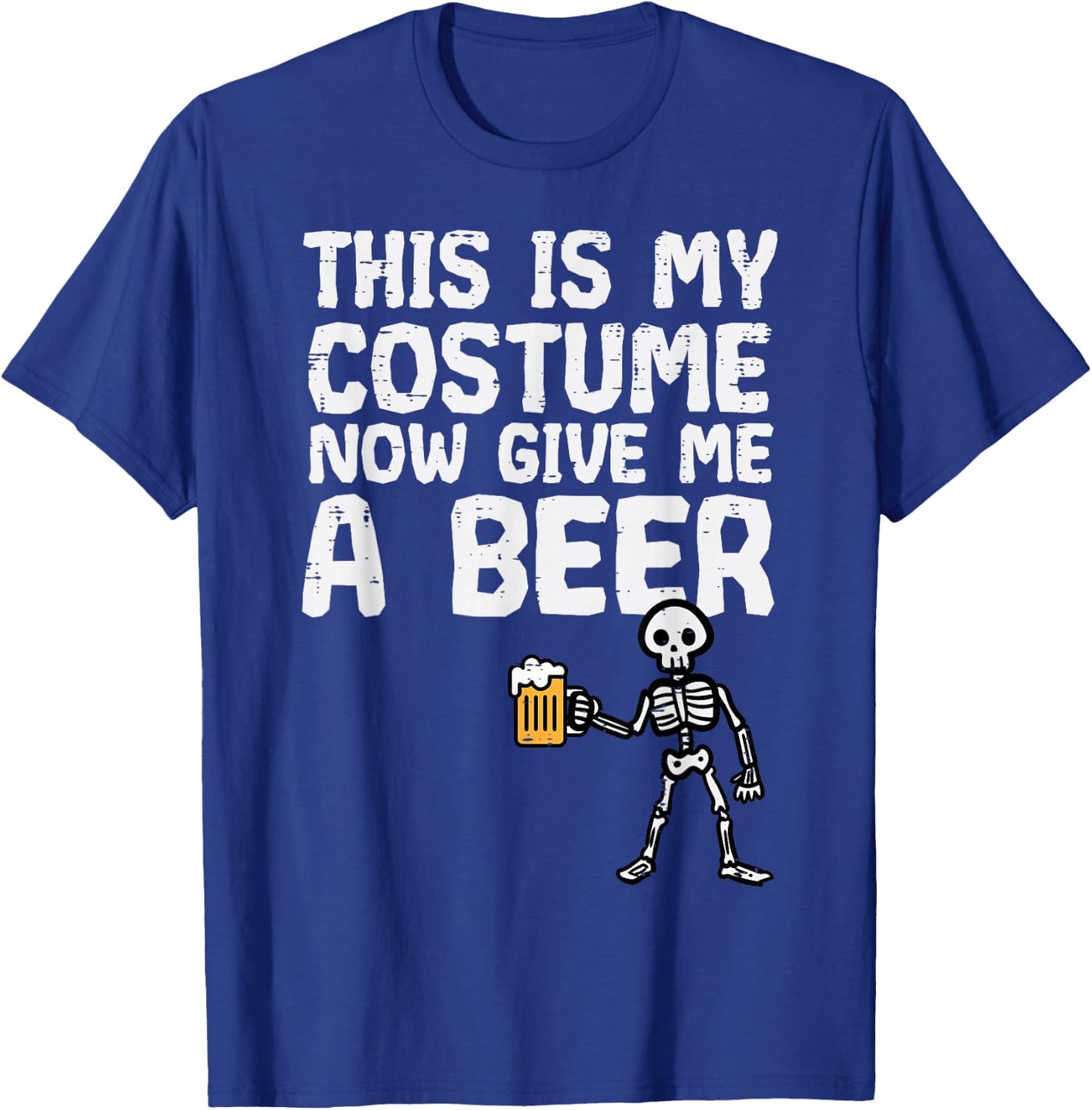 Halloween This Is My Costume Give Me Funny Skeleton Dad Men T-Shirt - T-Shirt | Royal