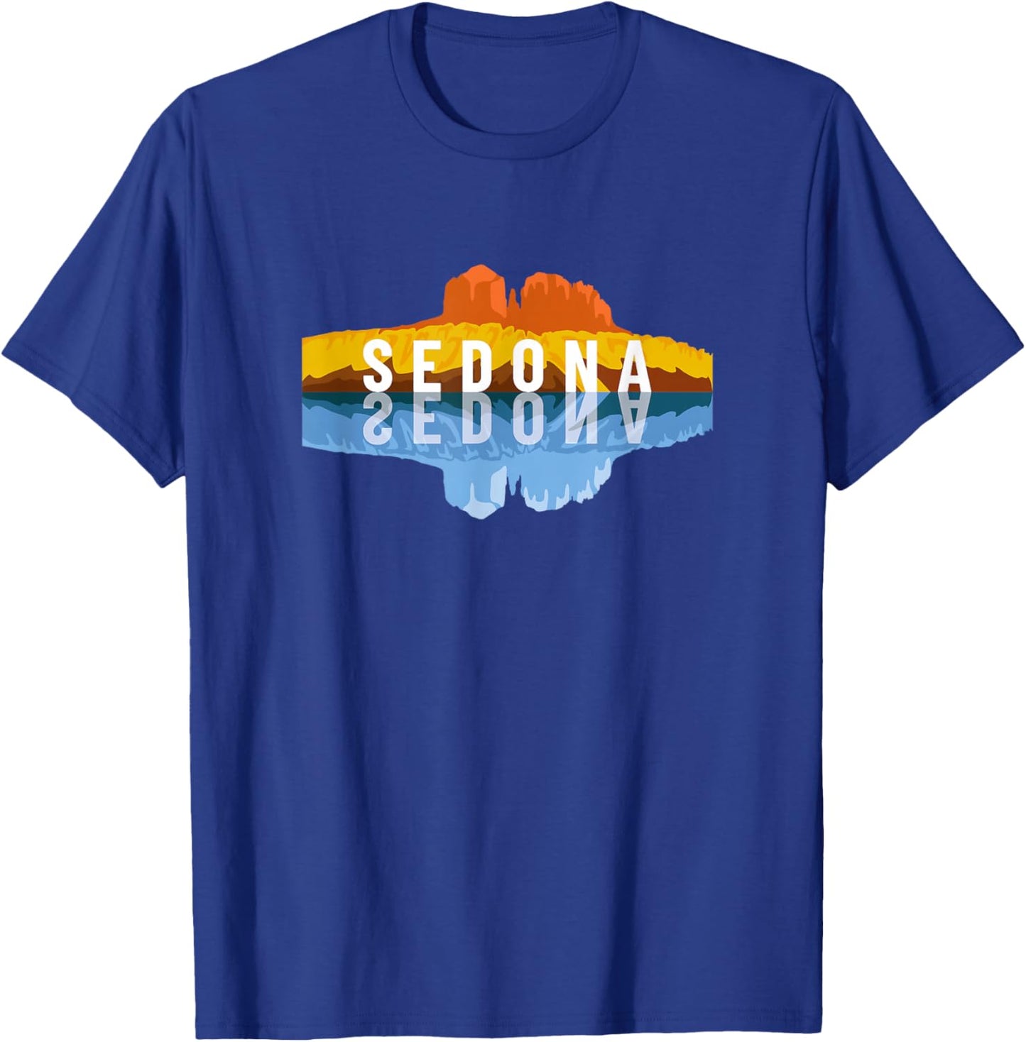 Sedona Arizona Mountain Reflections - Arizonan Climbing T-Shirt - T-Shirt | Royal