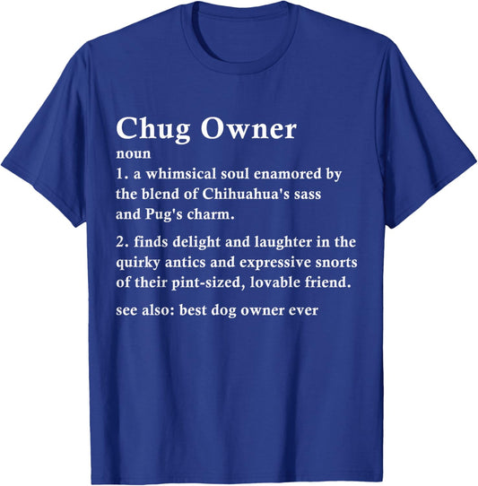 Pugwahua Funny Chug Dog Definition , Small, Black T-Shirt - T-Shirt | Royal