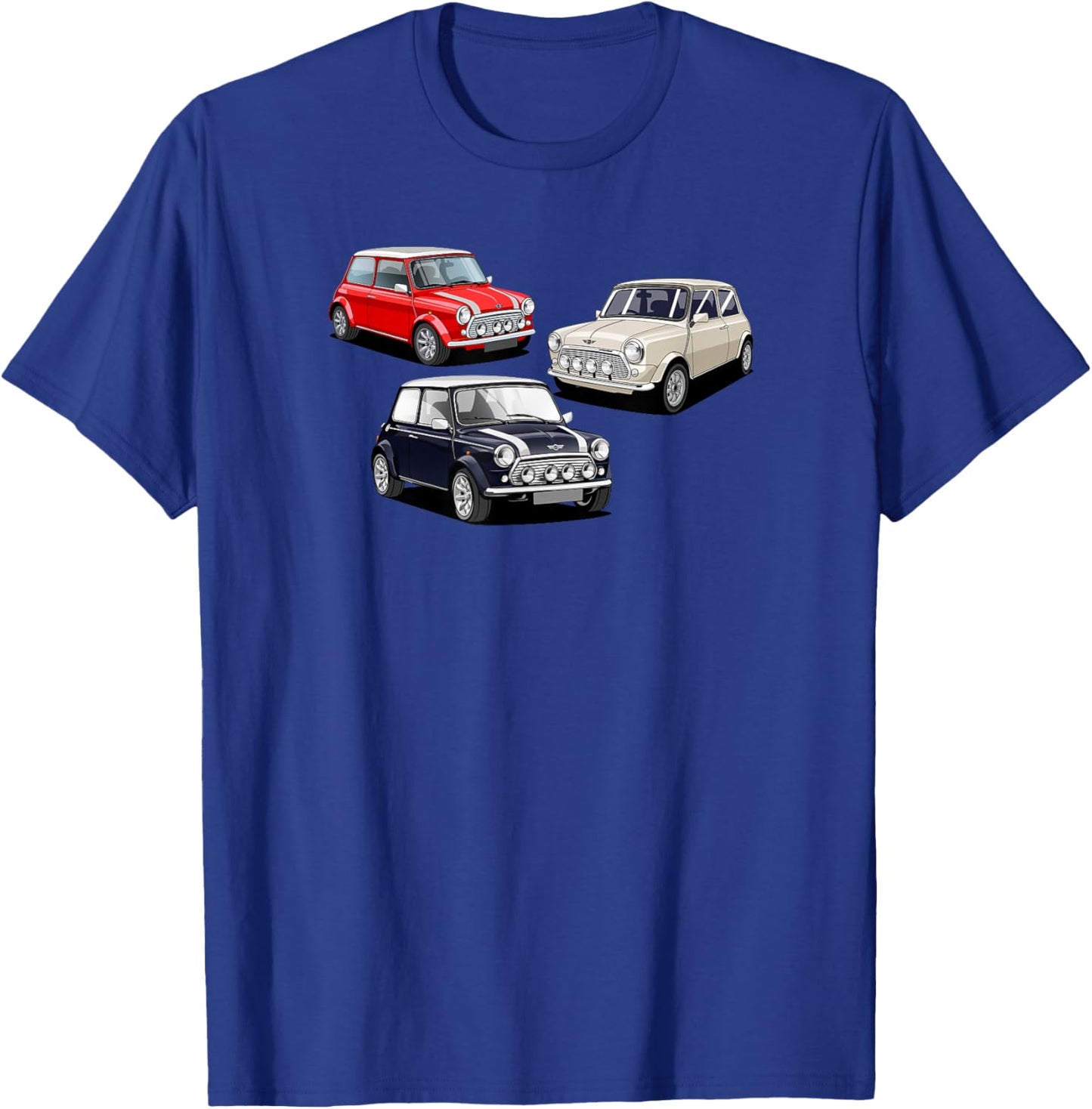 British Classic Cars - Red White and Blue Mini Collection T-Shirt - T-Shirt | Royal