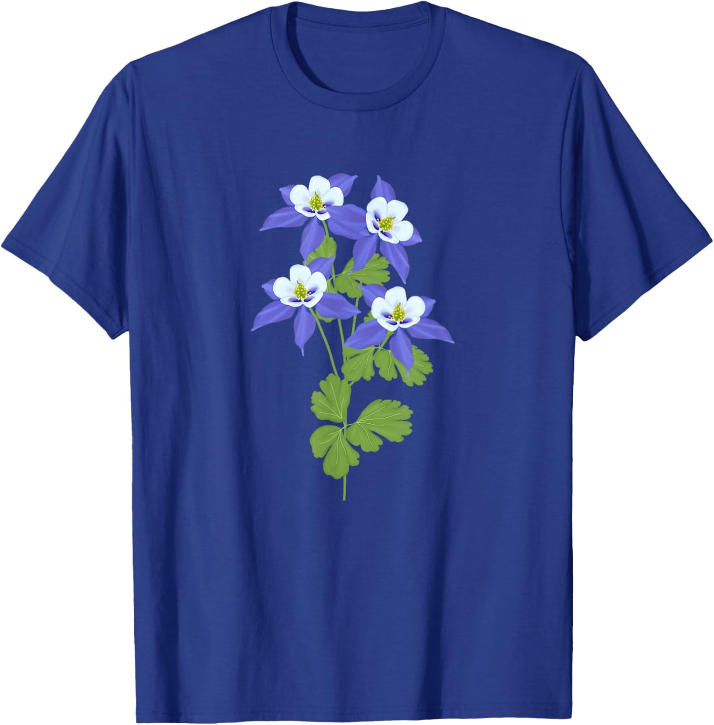 Colorado Columbine Flower Wildflower Nature Hiking Travel T-Shirt - T-Shirt | Royal