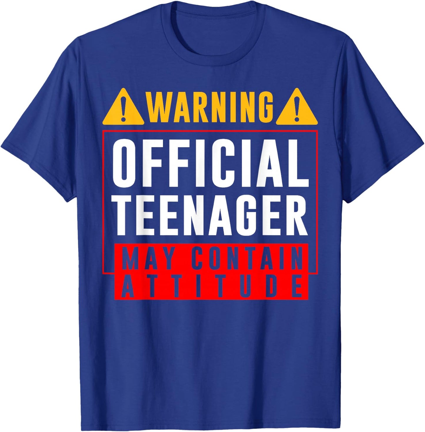 Boys and Girls - You are 13 - Sign Warning Offical Teenager T-Shirt - T-Shirt | Royal