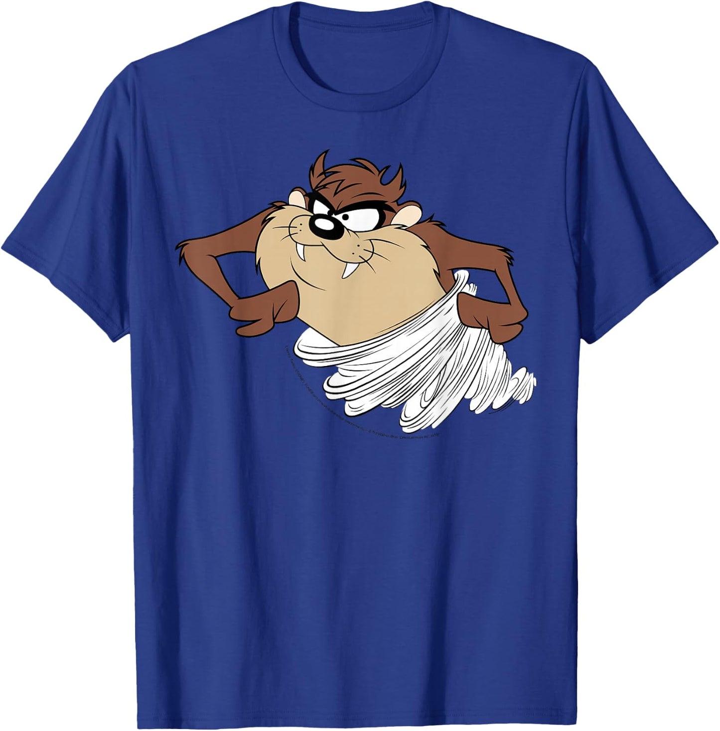 Looney Tunes Tasmanian Devil Tornado Retro Poster T-Shirt - T-Shirt | Royal