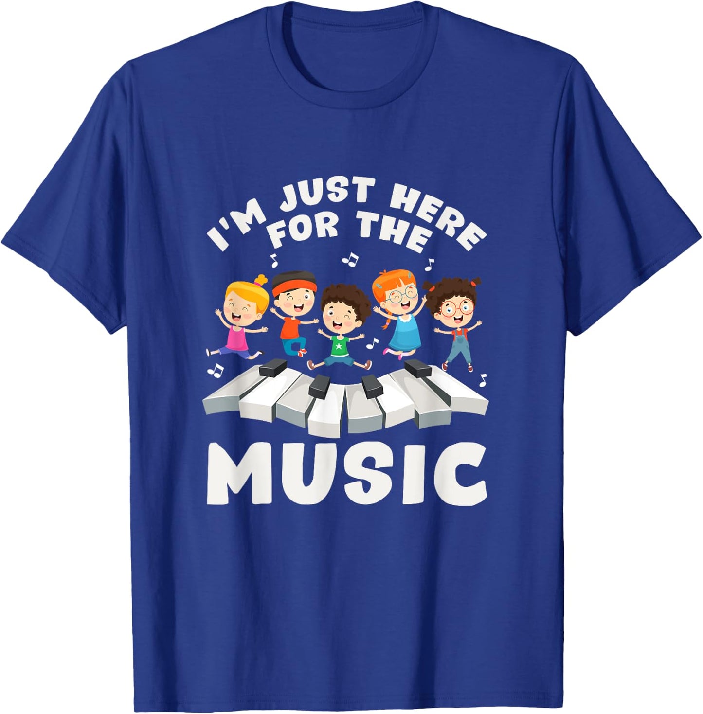 Back To School Teacher Im Just Here For The Music T-Shirt - T-Shirt | Royal