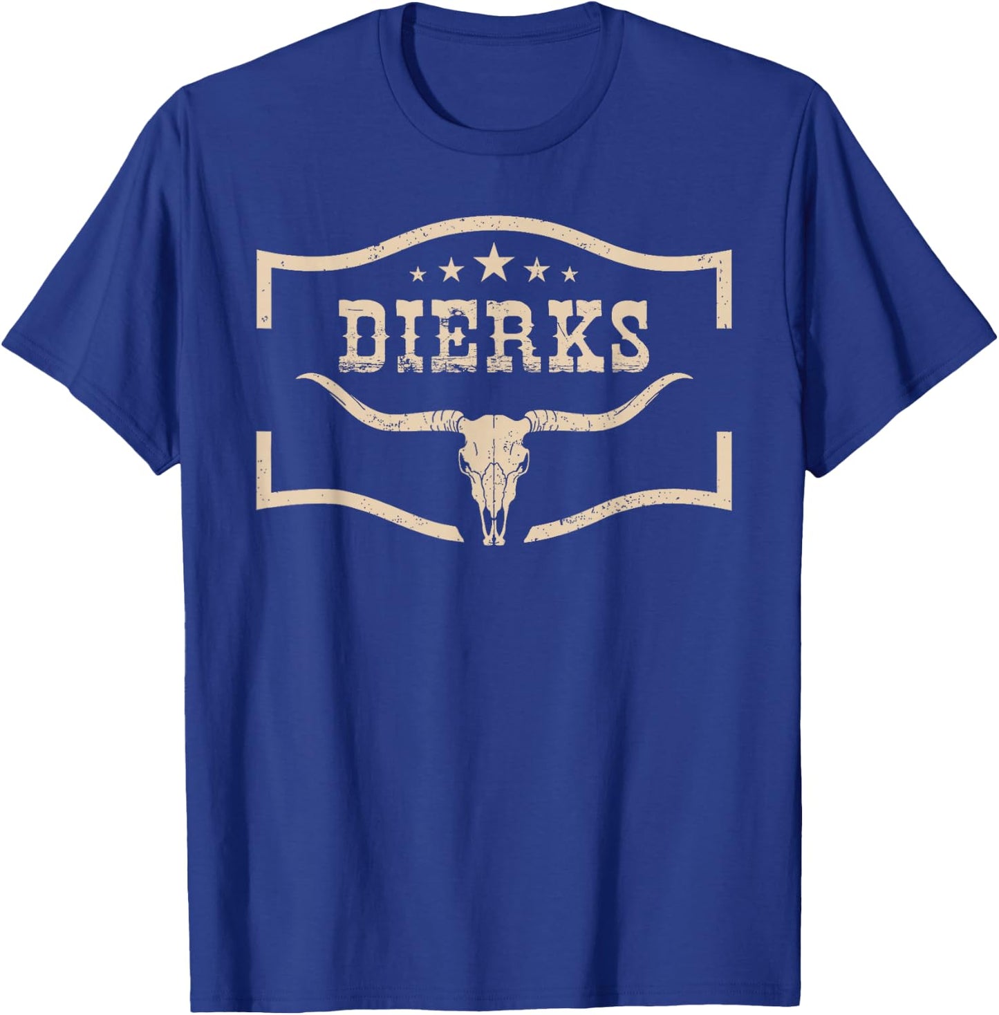 Dierks Cowboy Wild West Personalized, Dierks Birthday Idea T-Shirt - T-Shirt | Royal
