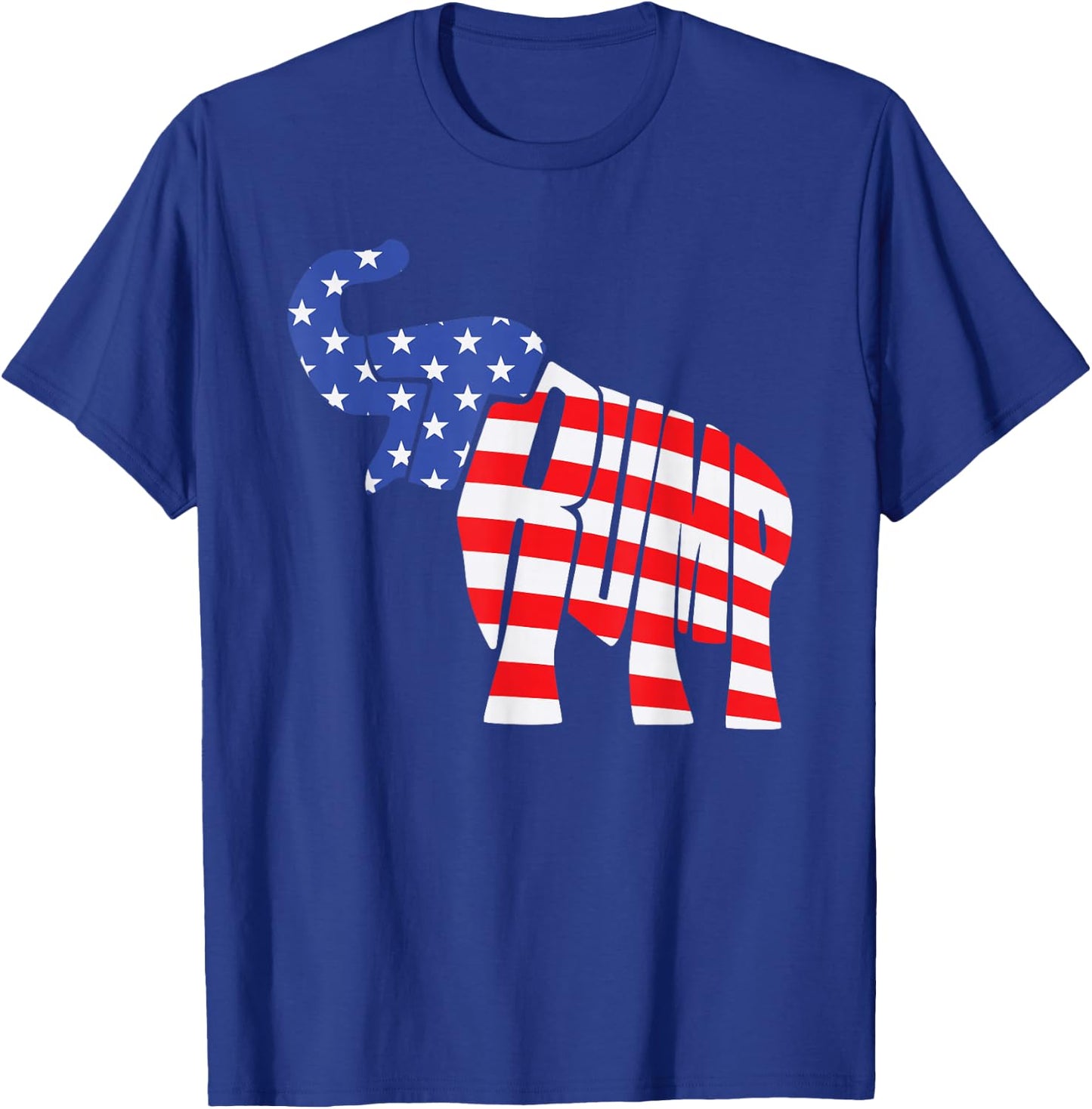Cute Trump Gift | Proud American Flag Elephant Women T-Shirt - T-Shirt | Royal