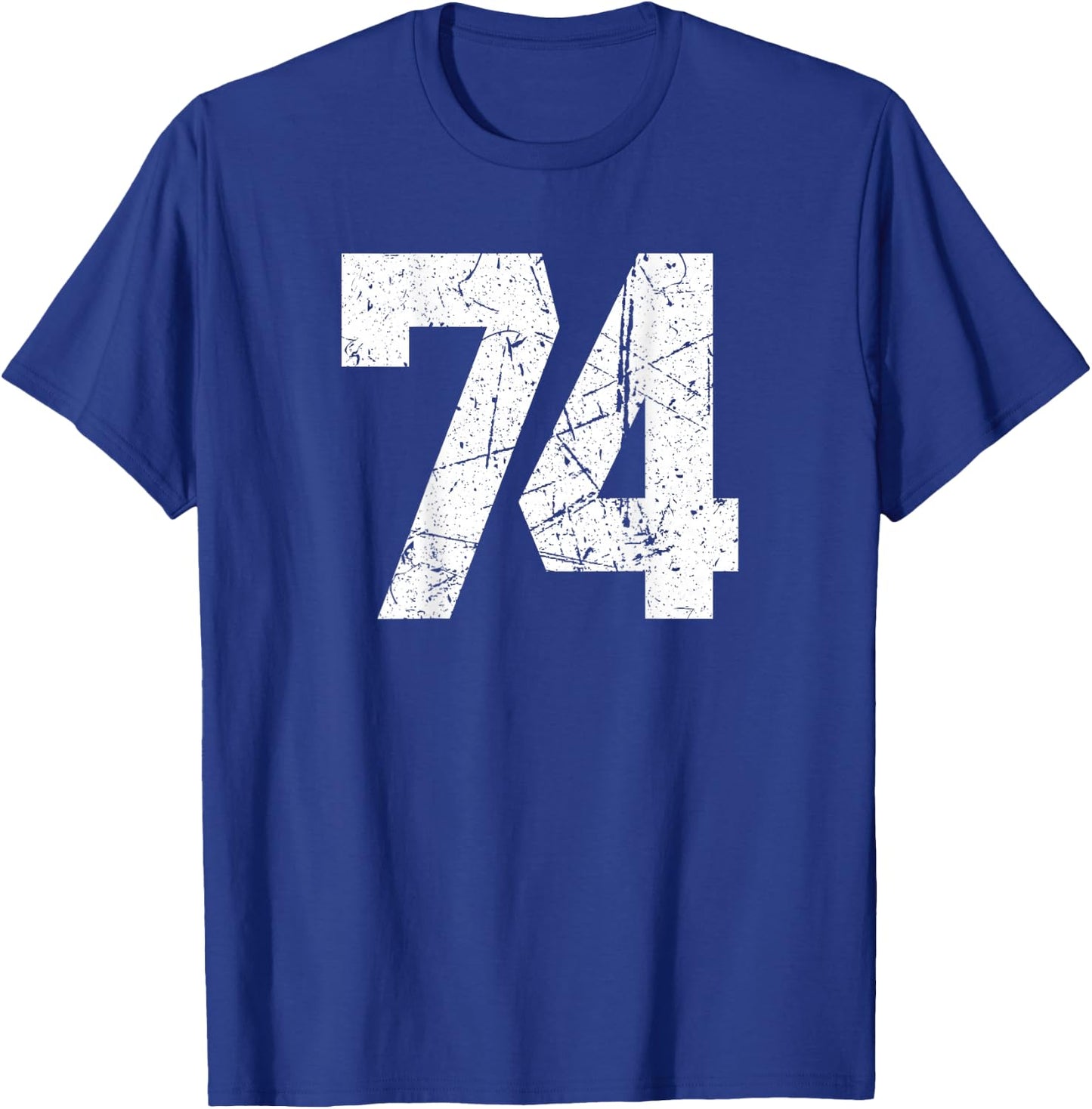 #74 Jersey Uniform Varsity Sports Number, 32nd Birthday T-Shirt - T-Shirt | Royal