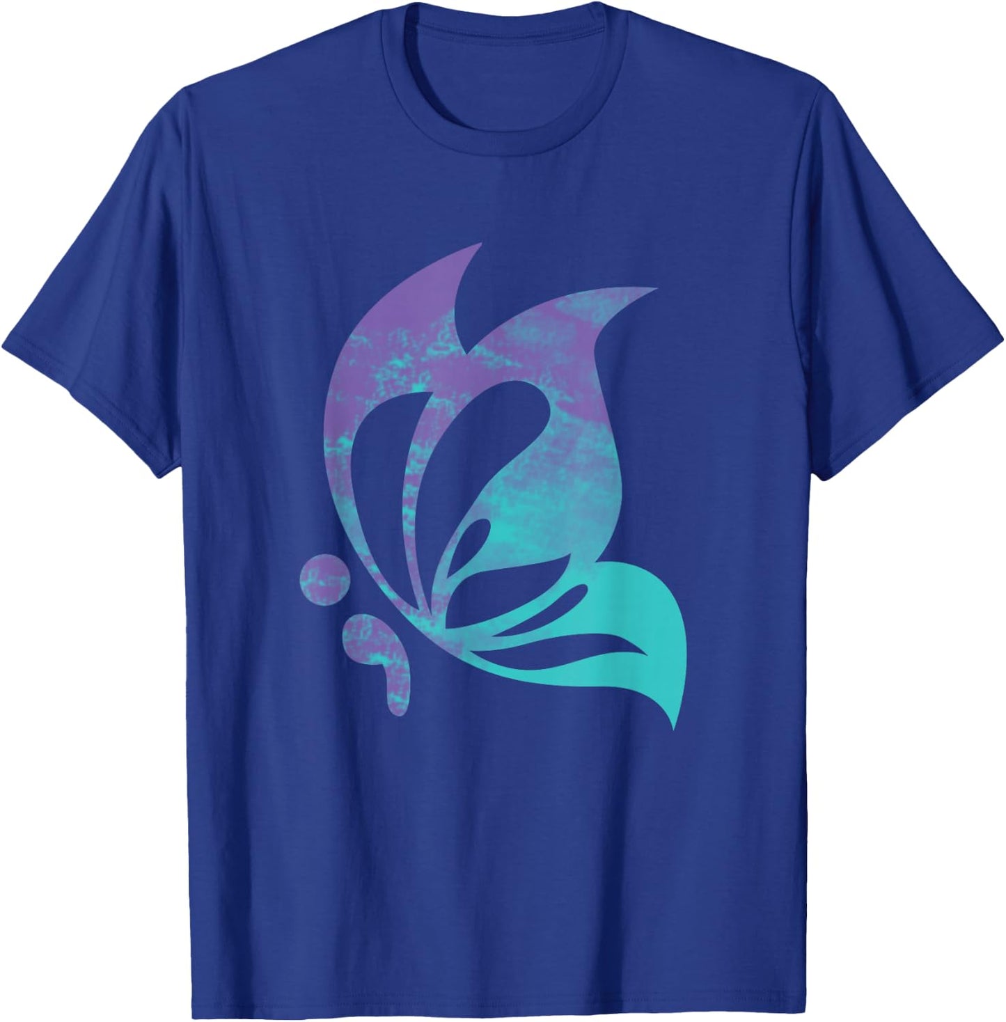 Semicolon Butterfly Mental Suicide Prevention Awareness T-Shirt - T-Shirt | Royal