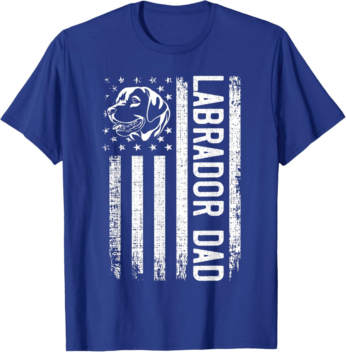 Labrador Retriever Dad Shirt American Flag Lab Dog Dad Men T-Shirt - T-Shirt | Royal