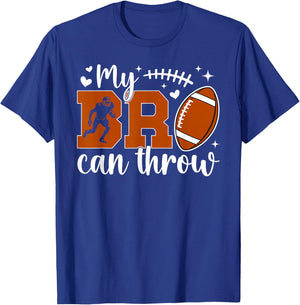 My Bro Quarterback Sister Of A Football Quarterback Sis T-Shirt - T-Shirt | Royal