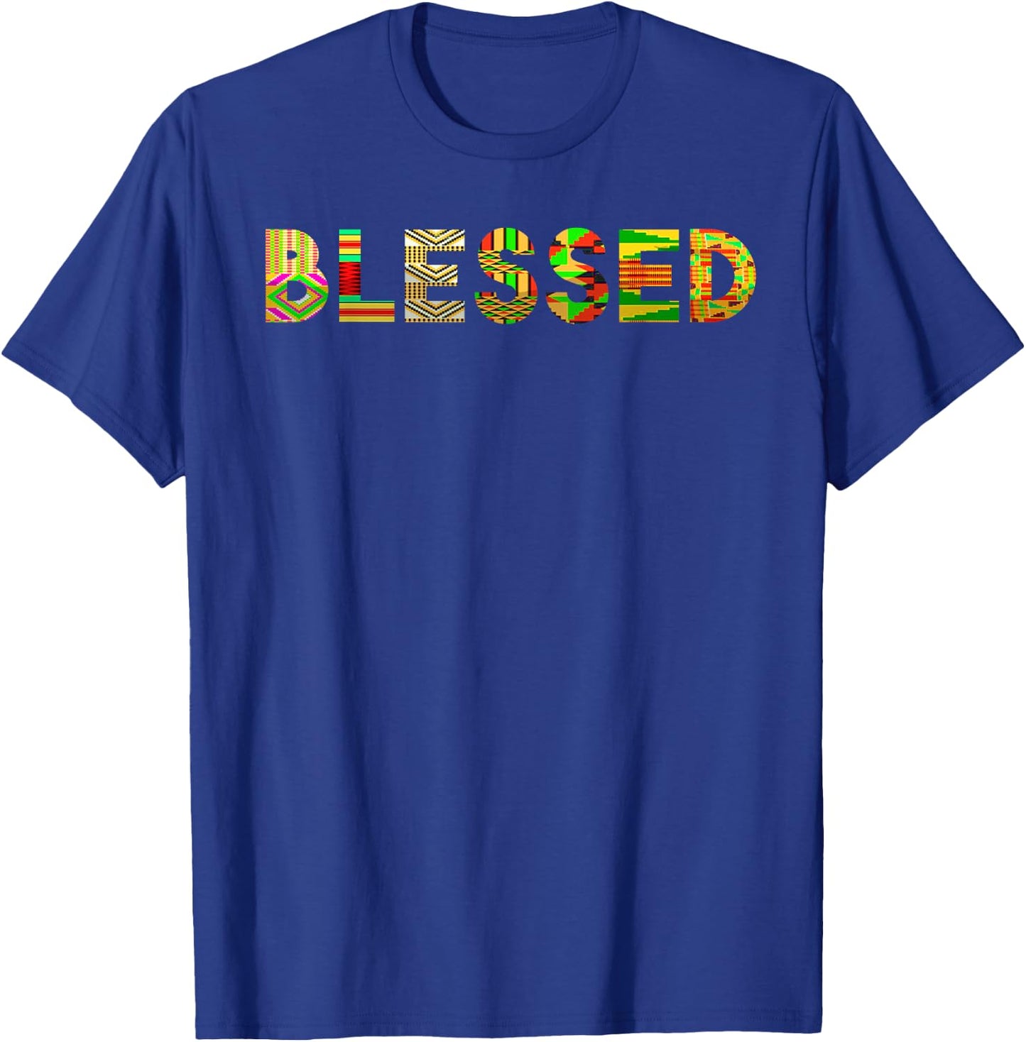 Cool Blessed Gift Her | Best Kente Women's Cloth Lover T-Shirt - T-Shirt | Royal