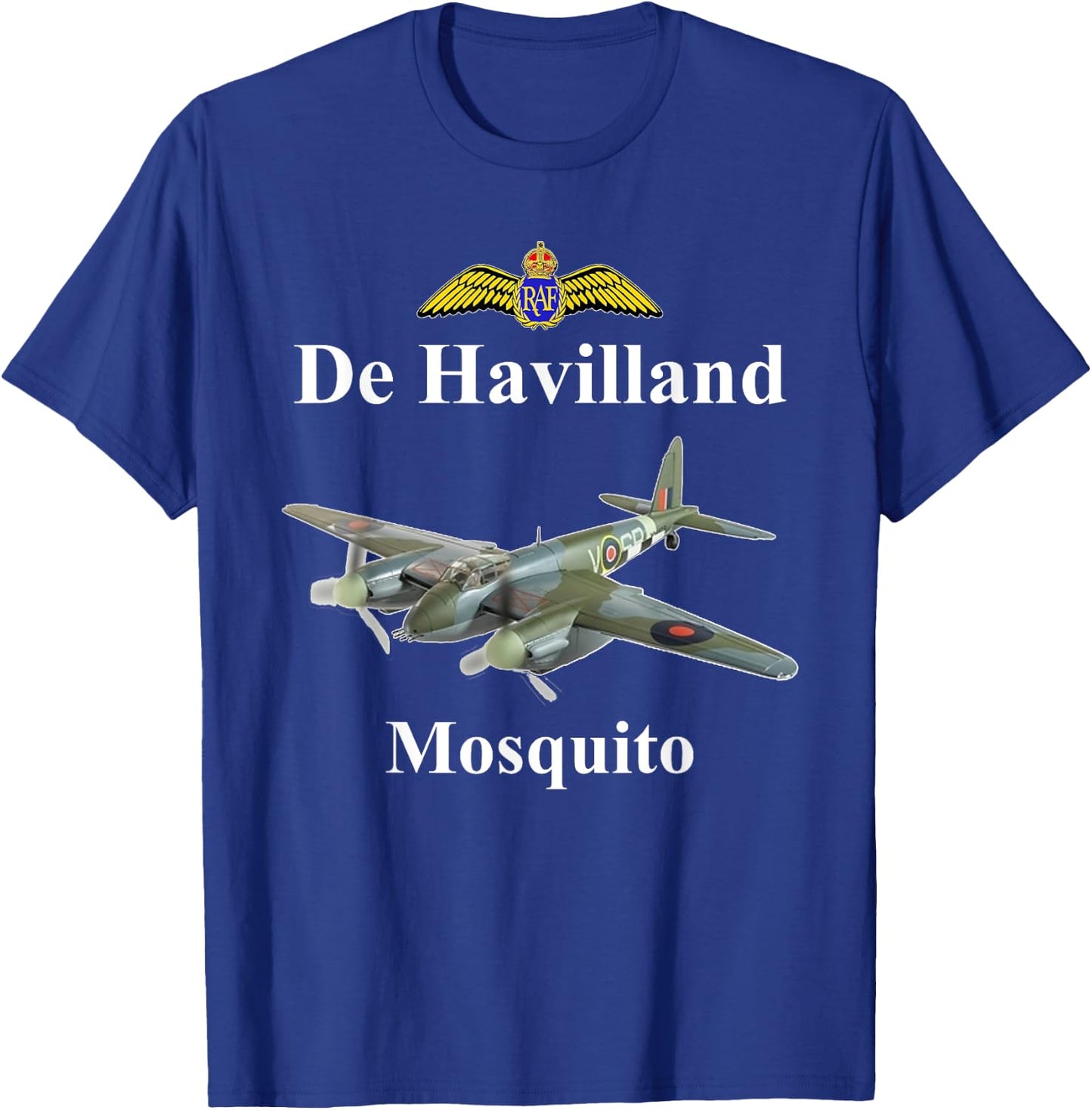 De Havilland Mosquito WWII Fighter Bomber Airplane T-Shirt - T-Shirt | Royal