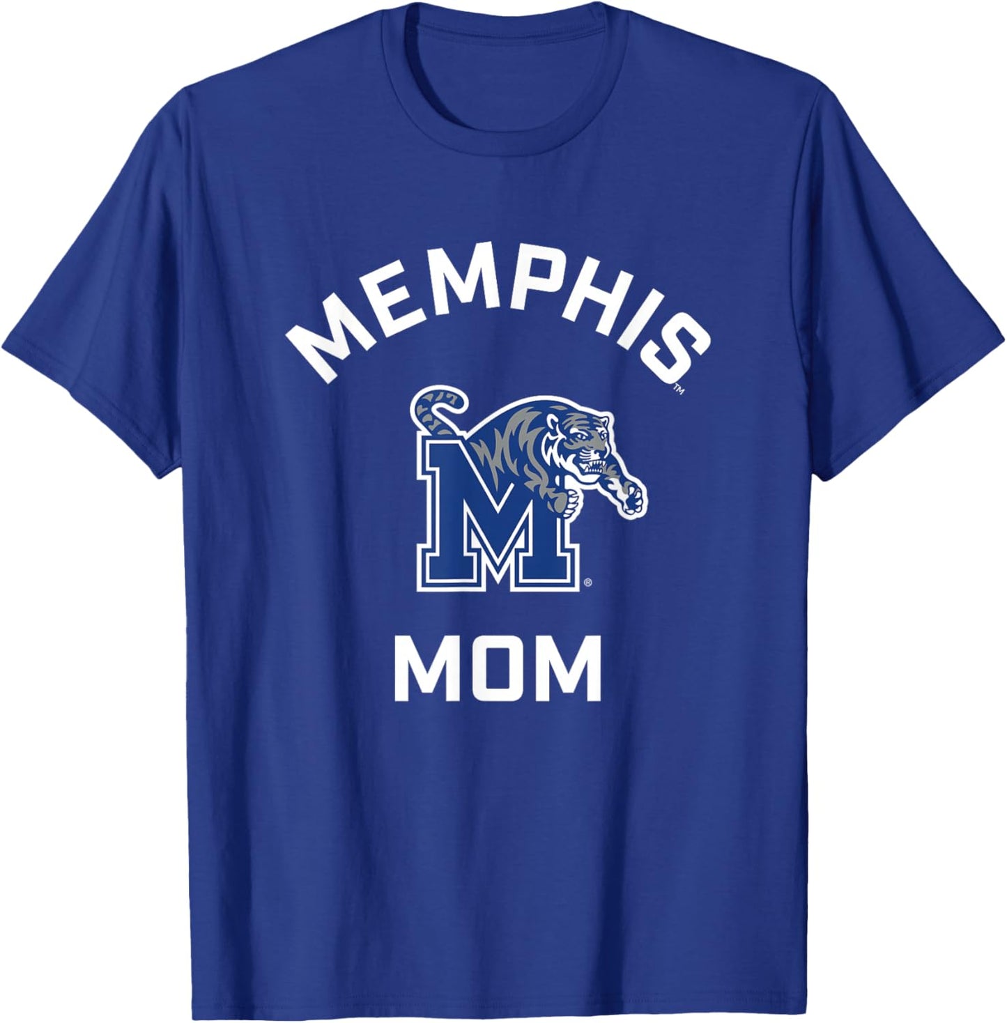 University of Memphis Tigers Arched Mom T-Shirt - T-Shirt | Royal