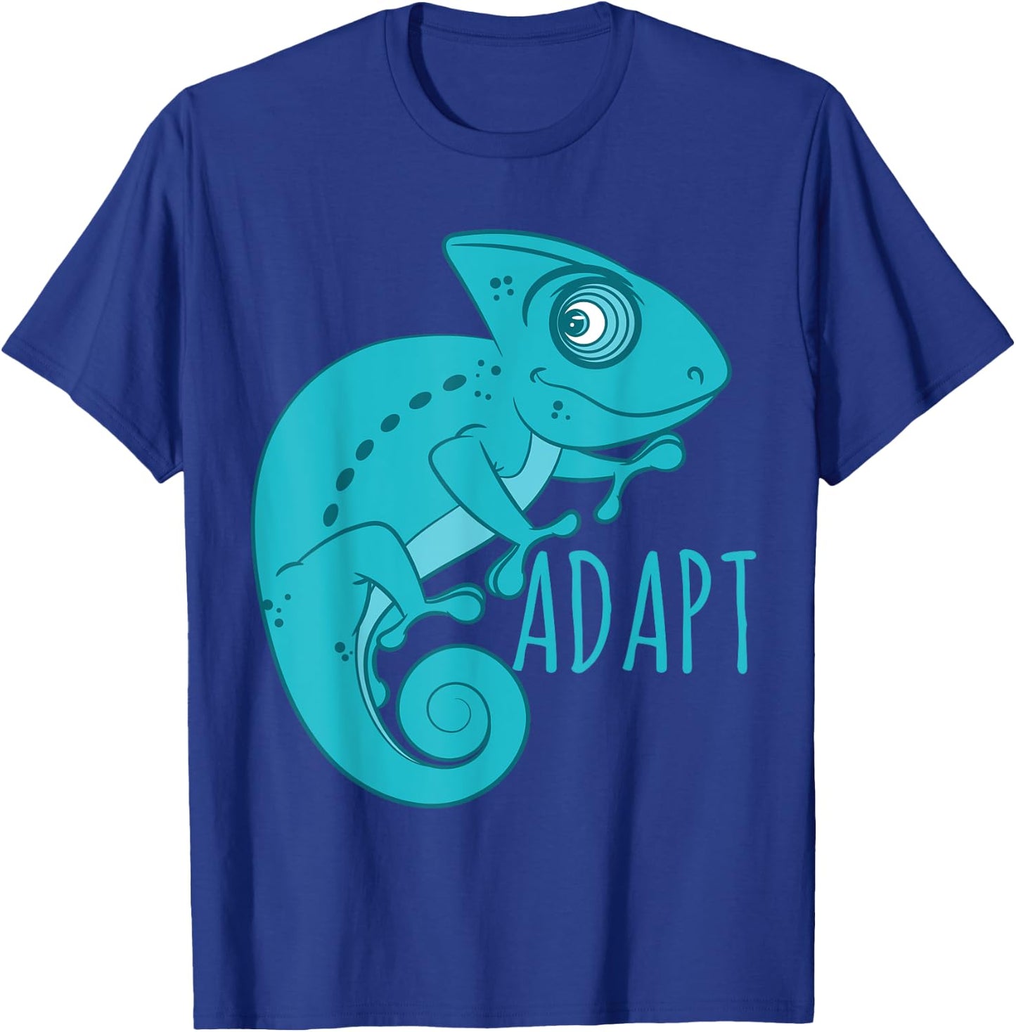 Chameleon T Shirt - Blue Art Chameleon - Adapt T-Shirt - T-Shirt | Royal