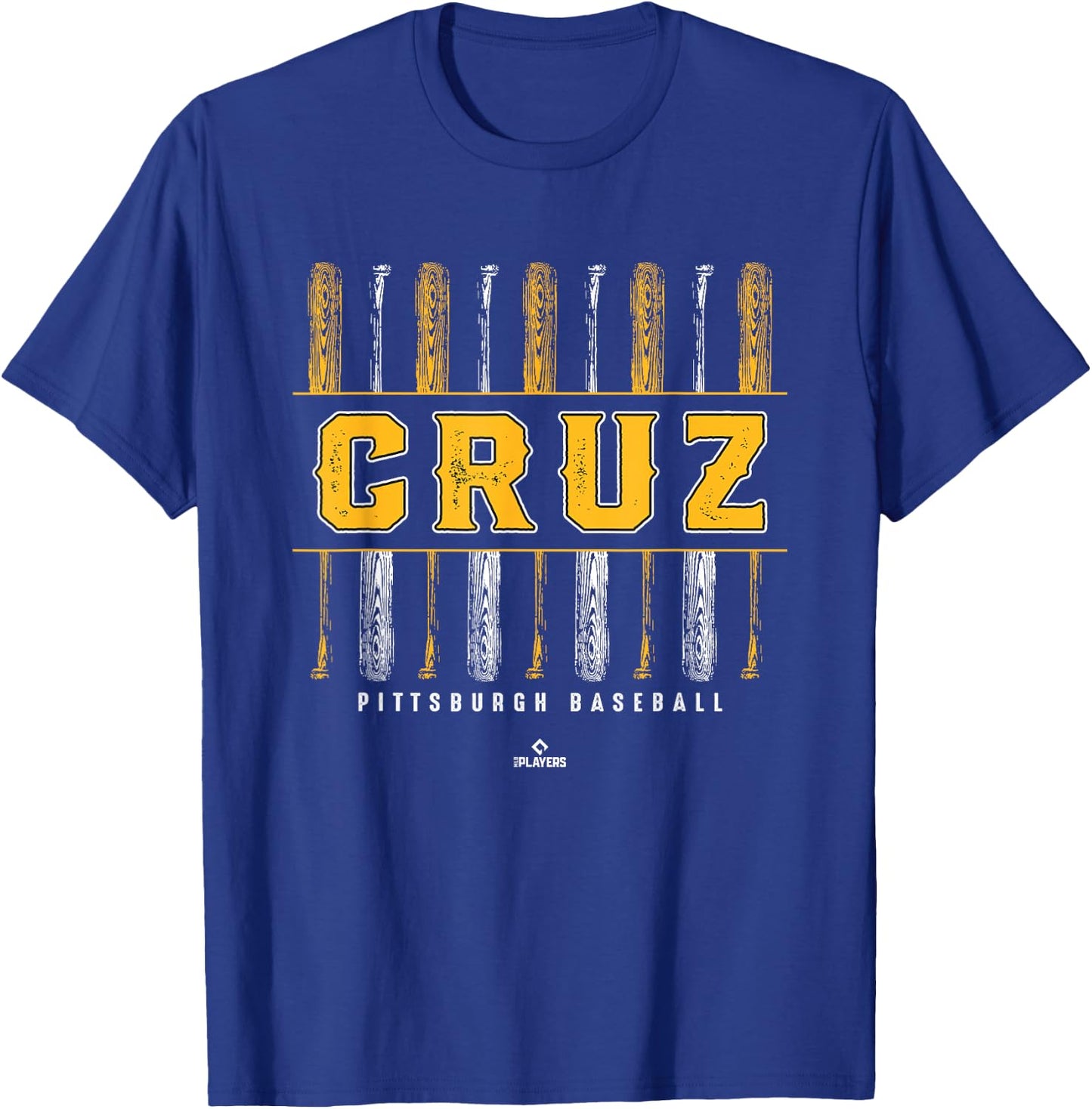 Vintage Baseball Bat Gameday Oneil Cruz Pittsburgh MLBPA T-Shirt - T-Shirt | Royal