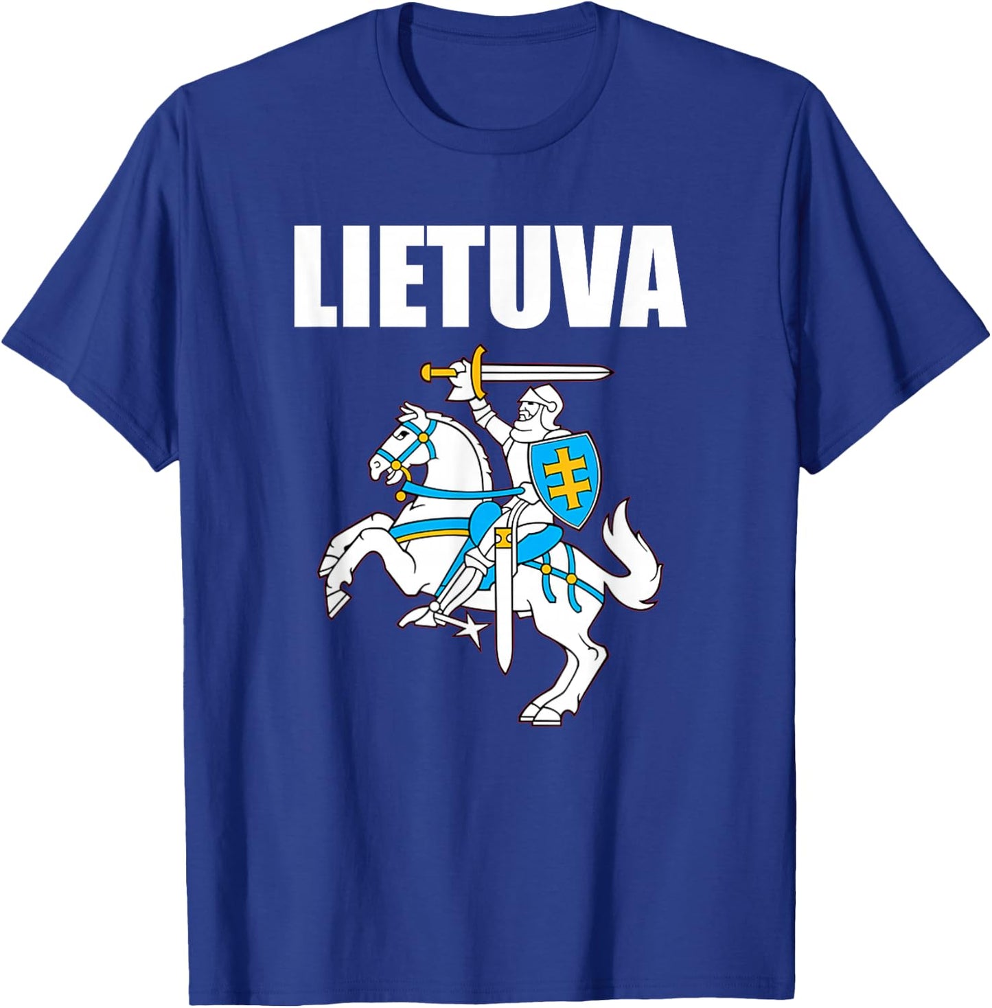Lietuviai Apparel Lithuanian Knight Gifts Vytis Lietuvos Herbas -Adults Kids Red T-Shirt - T-Shirt | Royal