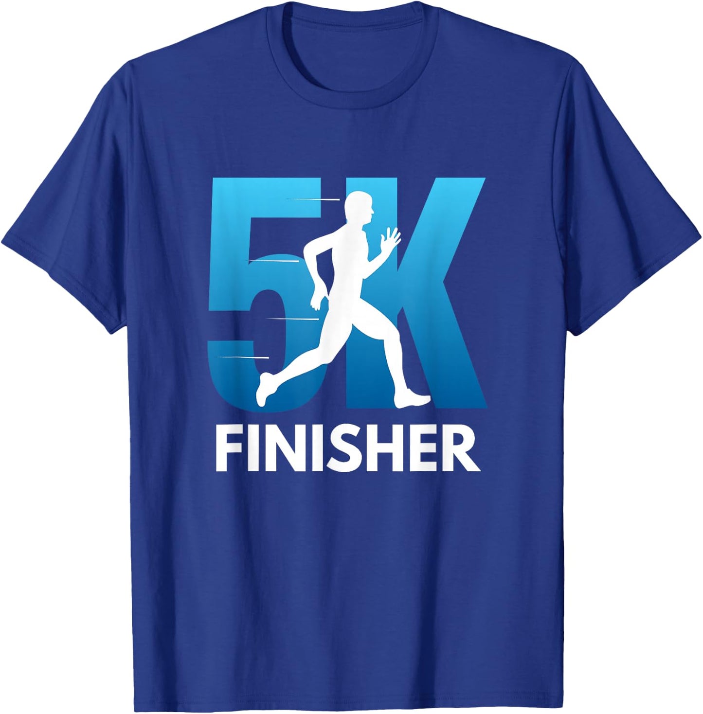 5K Finisher, With Silhouette Of 5K Runner T-Shirt - T-Shirt | Royal
