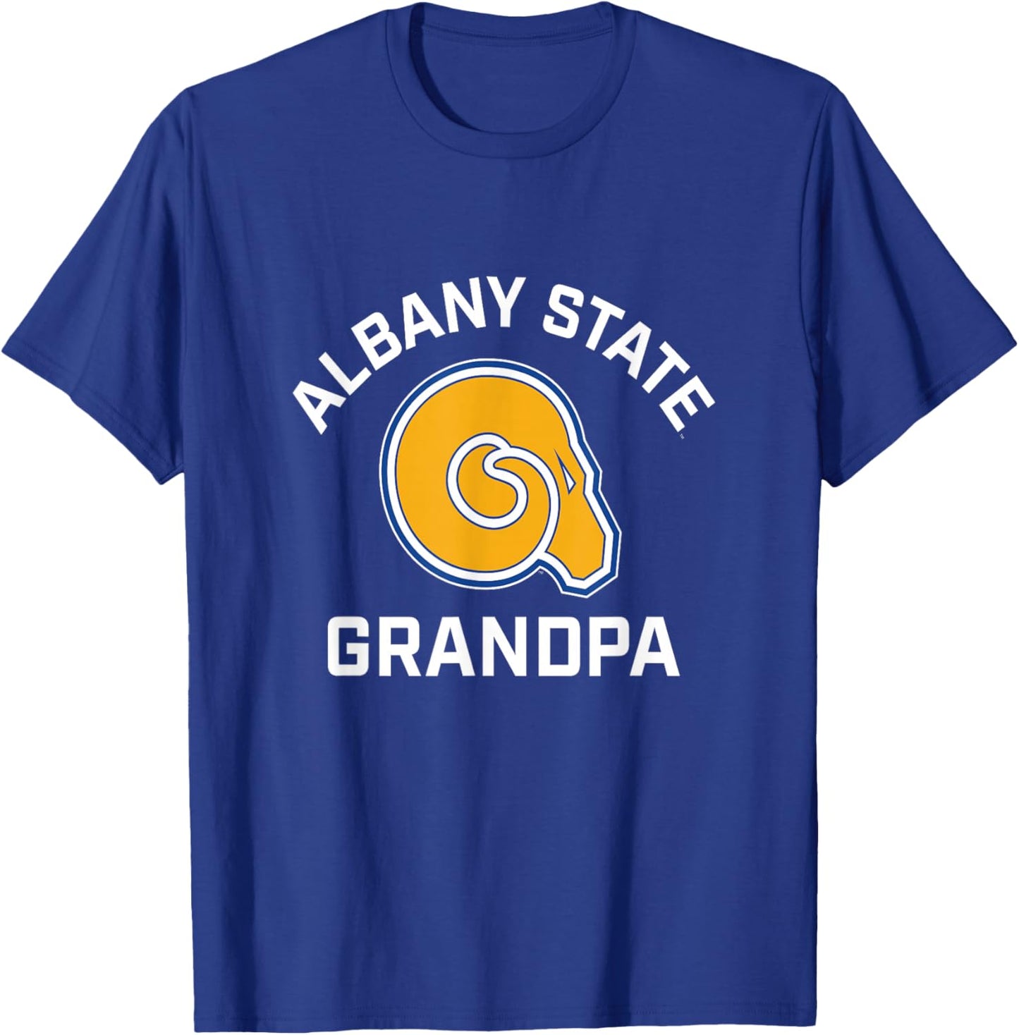 Albany State University Golden Rams Arched Grandpa T-Shirt - T-Shirt | Royal