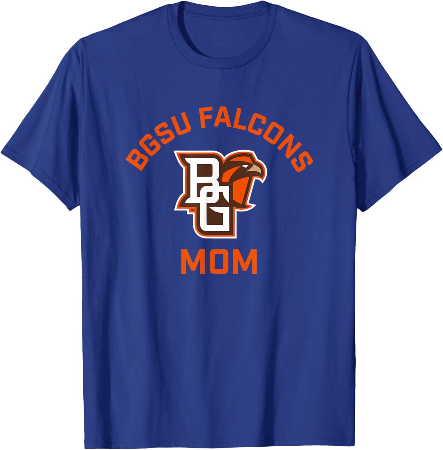 Bowling Green BGSU Falcons Arched Mom T-Shirt - T-Shirt | Royal