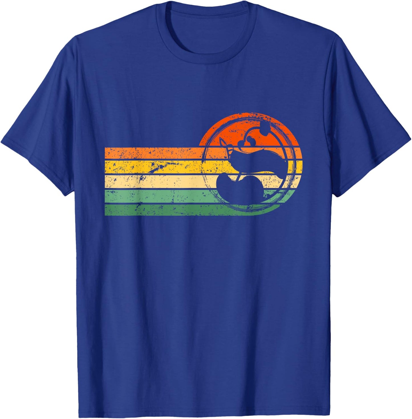 Panda Bear Silhouette Retro Vintage 60s 70s Gift T-Shirt - T-Shirt | Royal
