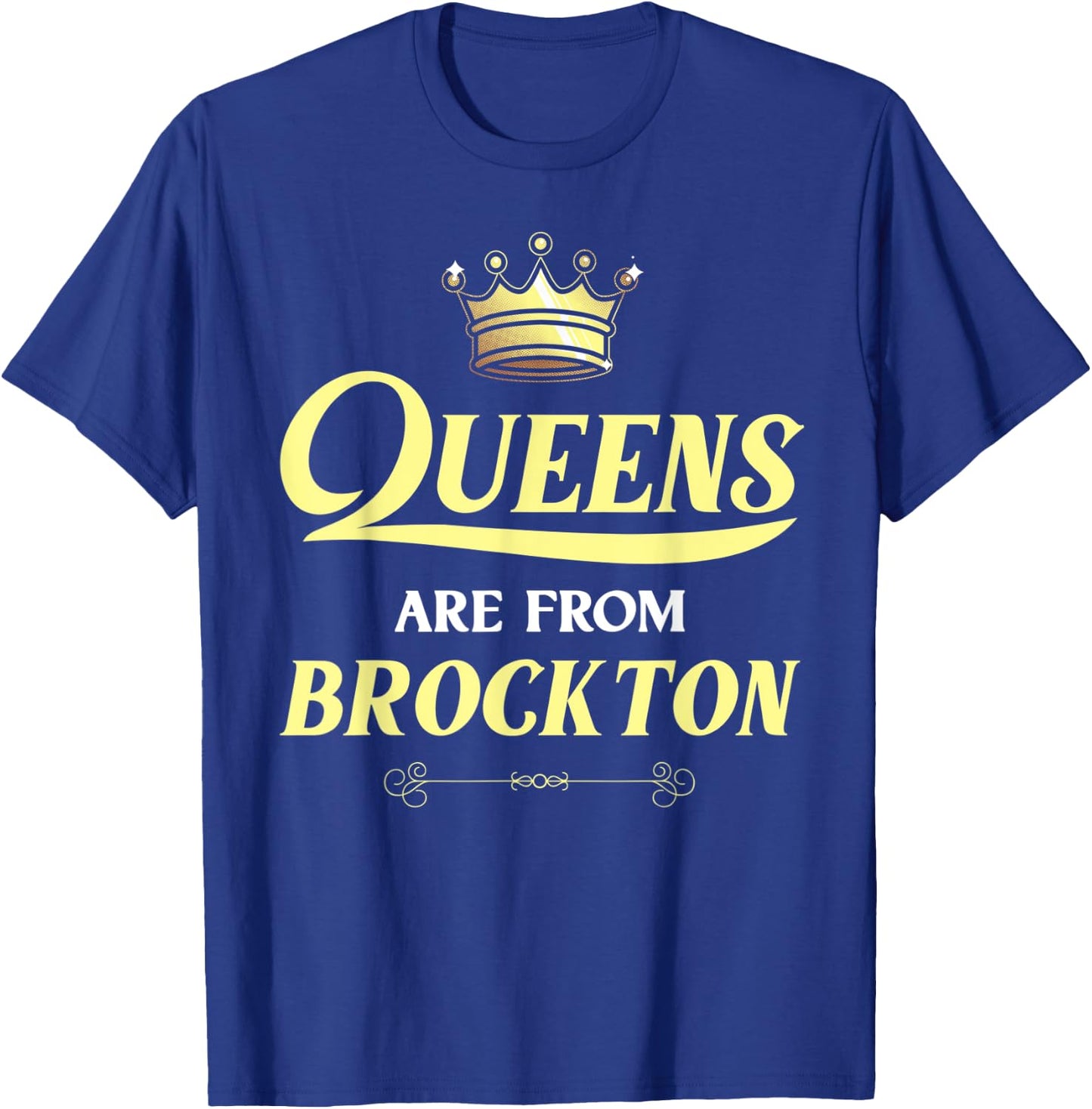 BROCKTON Gift Funny Home Roots Grown Born City USA Heritage T-Shirt - T-Shirt | Royal