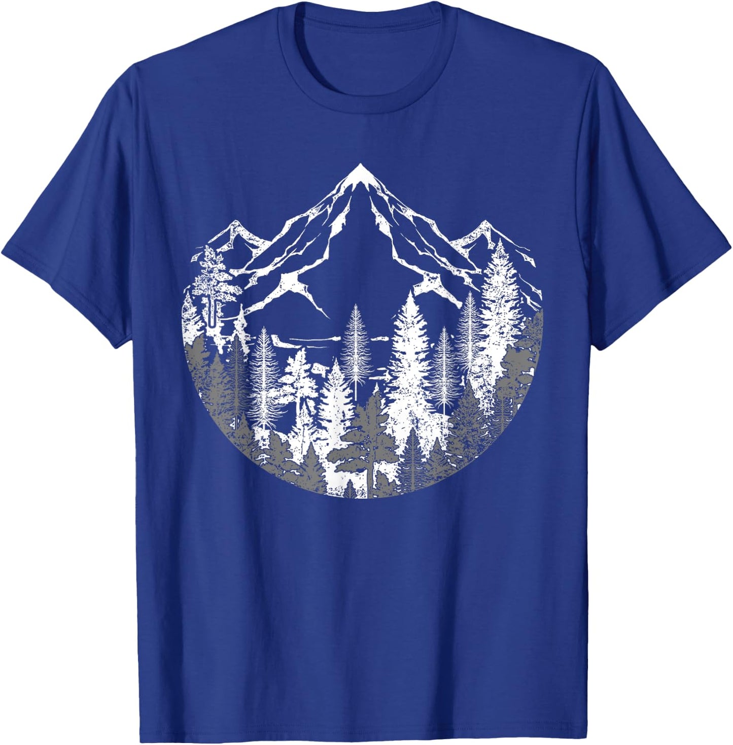 Wildlife Forest Hiking Mountains Outdoor Trees Nature Forest T-Shirt - T-Shirt | Royal