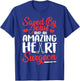 Funny Open Heart Surgery Gift Men Women Cool Jesus Surgeon T-Shirt - T-Shirt | Royal