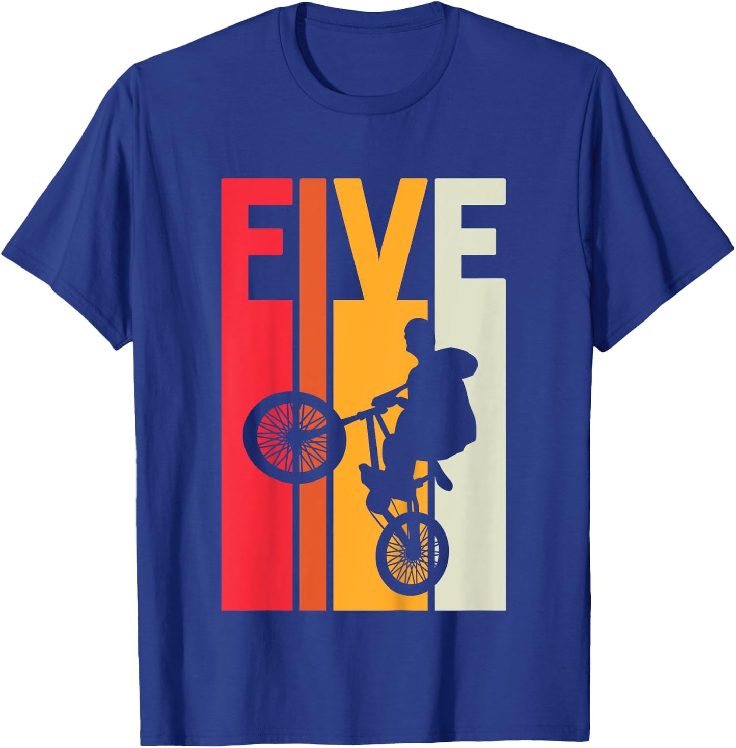 Kids 5 Year Old BMX Birthday Gift Party Boys Dirt Biking 5th T-Shirt - T-Shirt | Royal