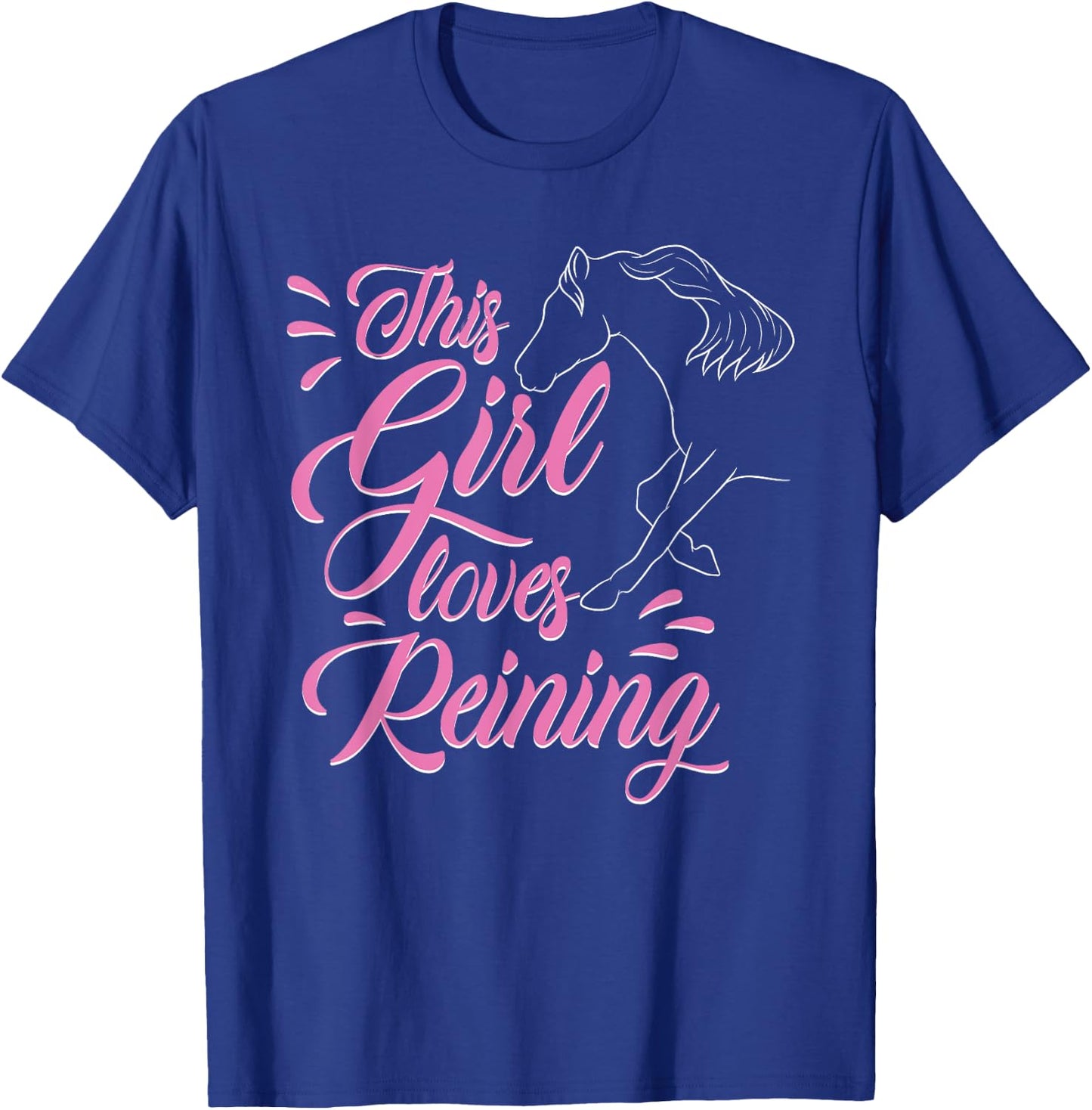 Funny Reining Horse Rider Horseback Riding Equestrian Gifts T-Shirt - T-Shirt | Royal