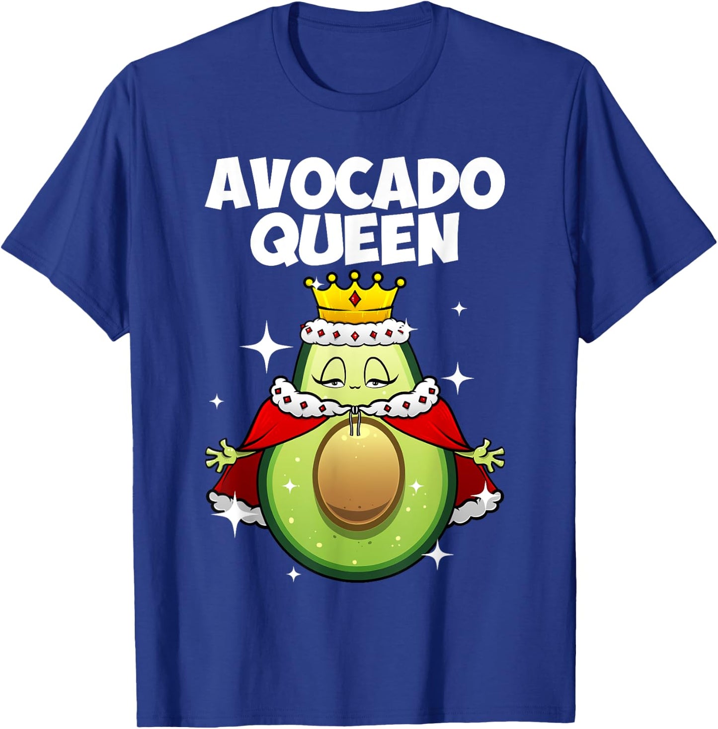 Funny Avocado Queen Gift Girls Women Cool Avocado Lover T-Shirt - T-Shirt | Royal
