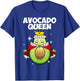 Funny Avocado Queen Gift Girls Women Cool Avocado Lover T-Shirt - T-Shirt | Royal