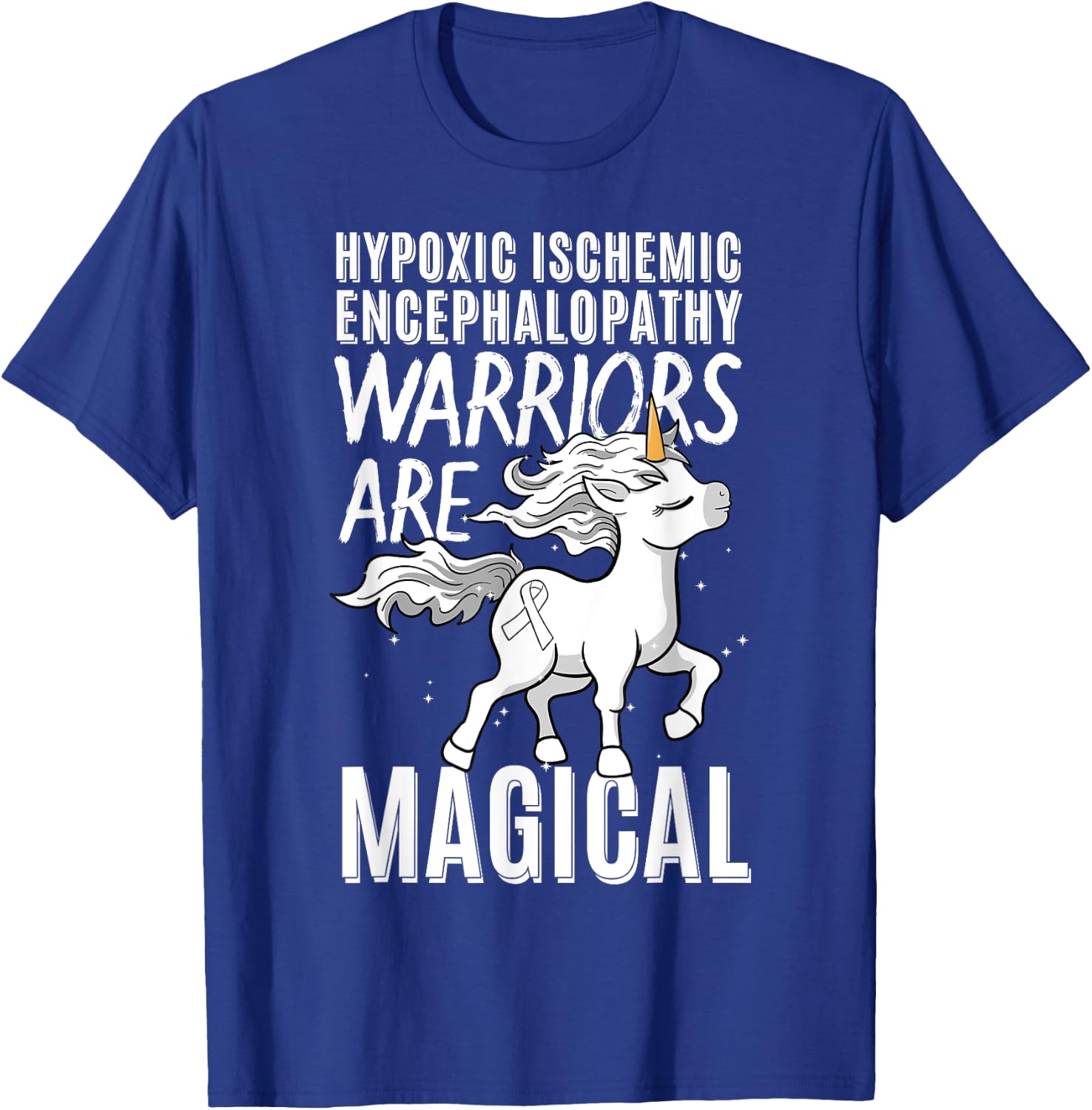 Hypoxic Ischemic Encephalopathy Cerebral Hypoxia Unicorn T-Shirt - T-Shirt | Royal