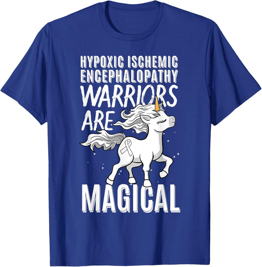 Hypoxic Ischemic Encephalopathy Cerebral Hypoxia Unicorn T-Shirt - T-Shirt | Royal