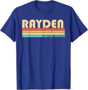 RAYDEN Name Personalized Funny Retro Vintage Birthday T-Shirt - T-Shirt | Royal