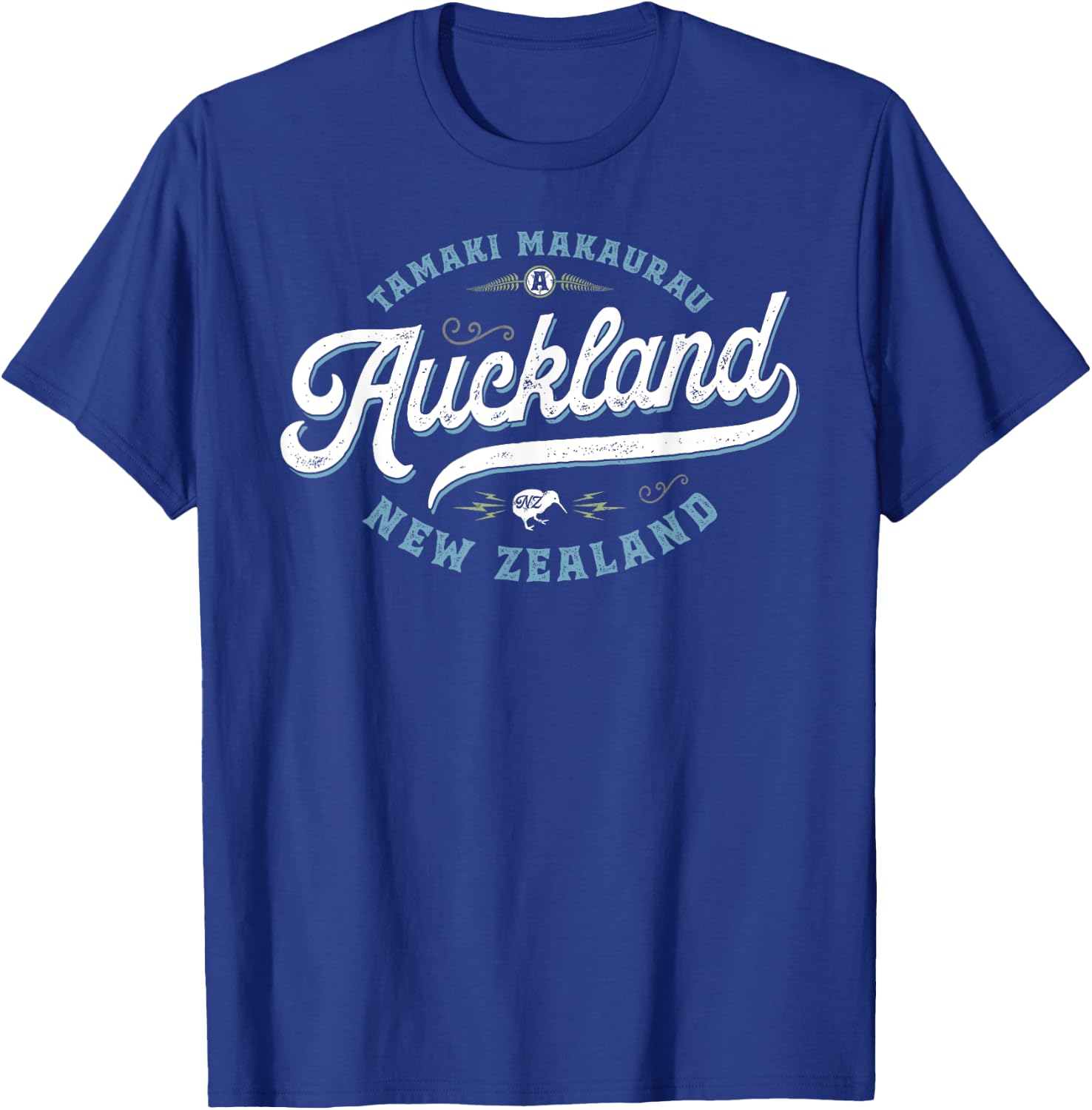 Auckland New Zealand - Vintage NZ Travel Souvenir Gift T-Shirt - T-Shirt | Royal