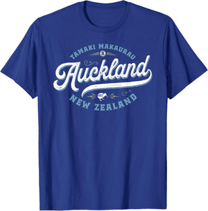 Auckland New Zealand - Vintage NZ Travel Souvenir Gift T-Shirt - T-Shirt | Royal
