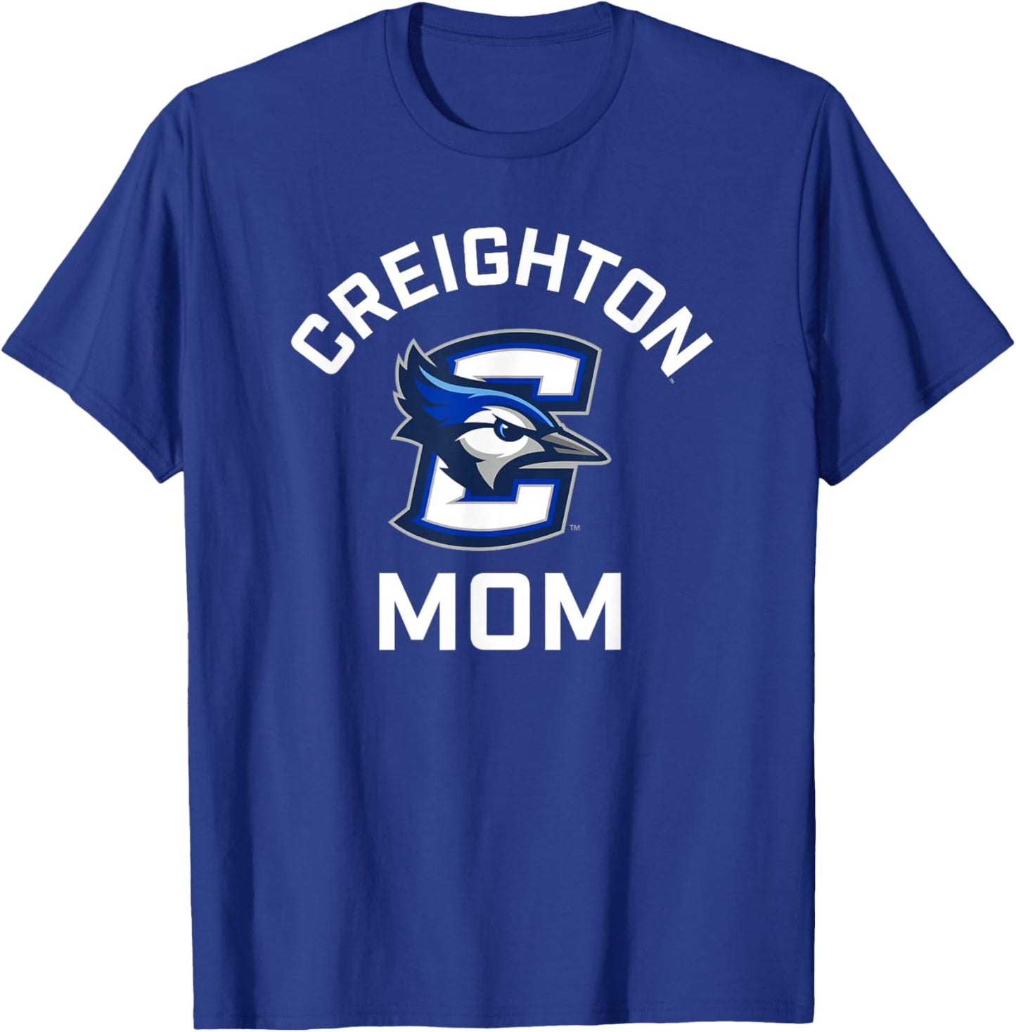 Creighton University Bluejays Arched Mom T-Shirt - T-Shirt | Royal