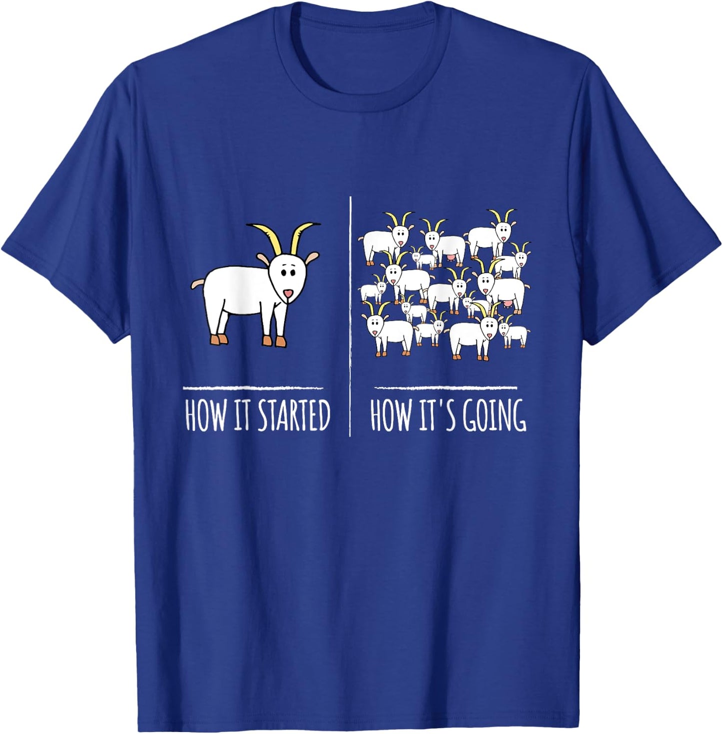 Goat Shirts | Goat Lovers Farm Apparel Meme Pun Funny Goat T-Shirt - T-Shirt | Royal