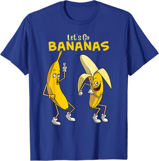 Funny Let's Go Bananas Gift Kids Boys Girls Cute Fruit Dance Small T-Shirt - T-Shirt | Royal