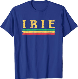 Irie Rasta Reggae Rastafari Funny Jamaica jamaican T-Shirt - T-Shirt | Royal