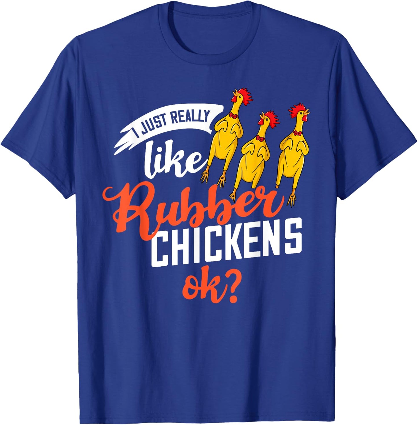 Rubber Chicken Screaming Costume T-Shirt - T-Shirt | Royal