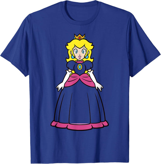 Super Mario Princess Peach Simple Portrait T-Shirt - T-Shirt | Royal