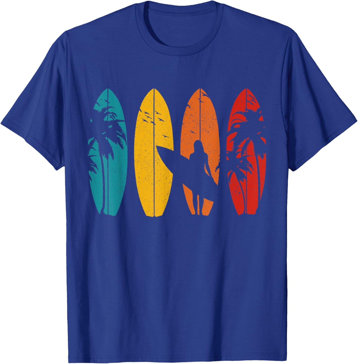 Surfer Vintage Surf Board Surfing Surfing Surfing Gift Women Girls Kids T-Shirt - T-Shirt | Royal