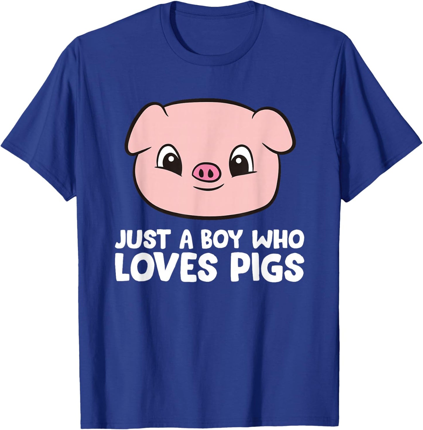 Pig Farmer Boy Just a Boy Who Loves Pigs T-Shirt - T-Shirt | Royal
