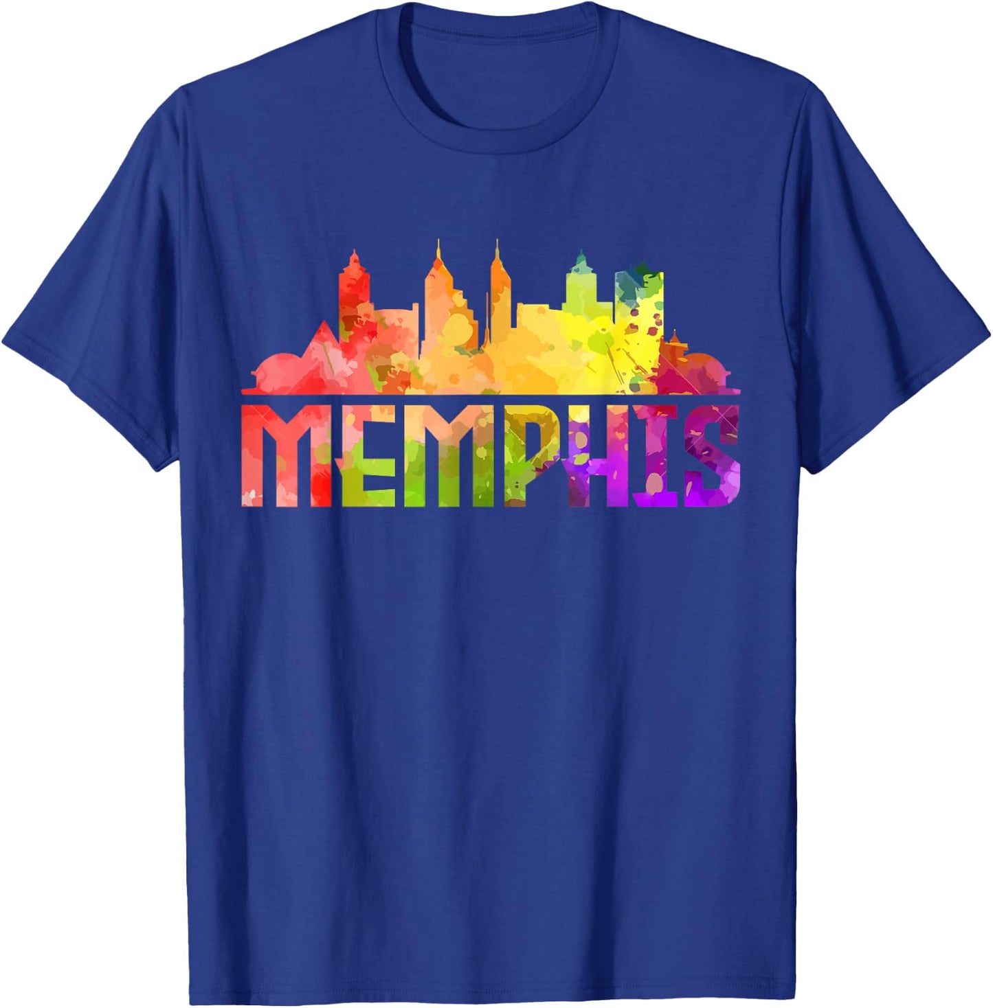 Memphis Skyline Tennessee Souvenir Gift T-Shirt - T-Shirt | Royal