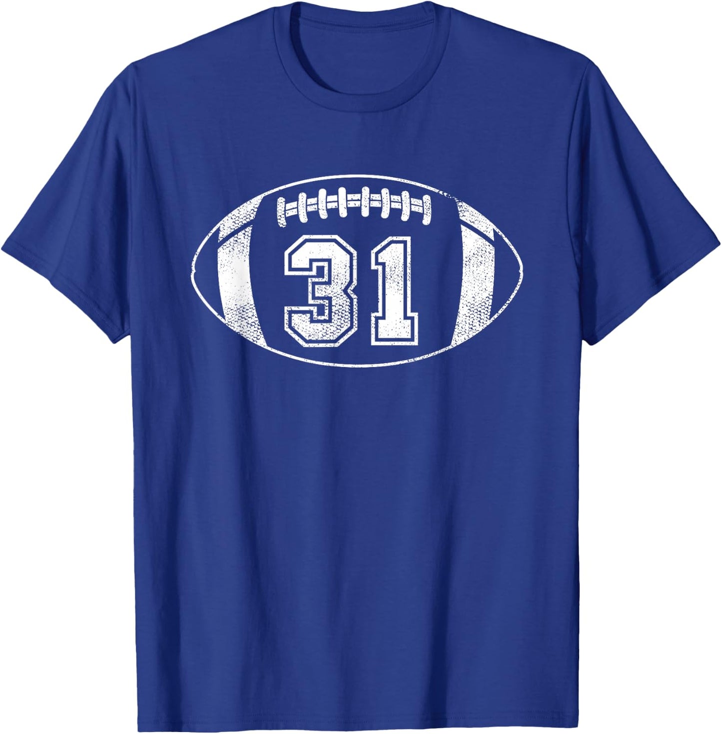 Football Player #31 Football Parent Jersey 31 Varsity Team T-Shirt - T-Shirt | Royal