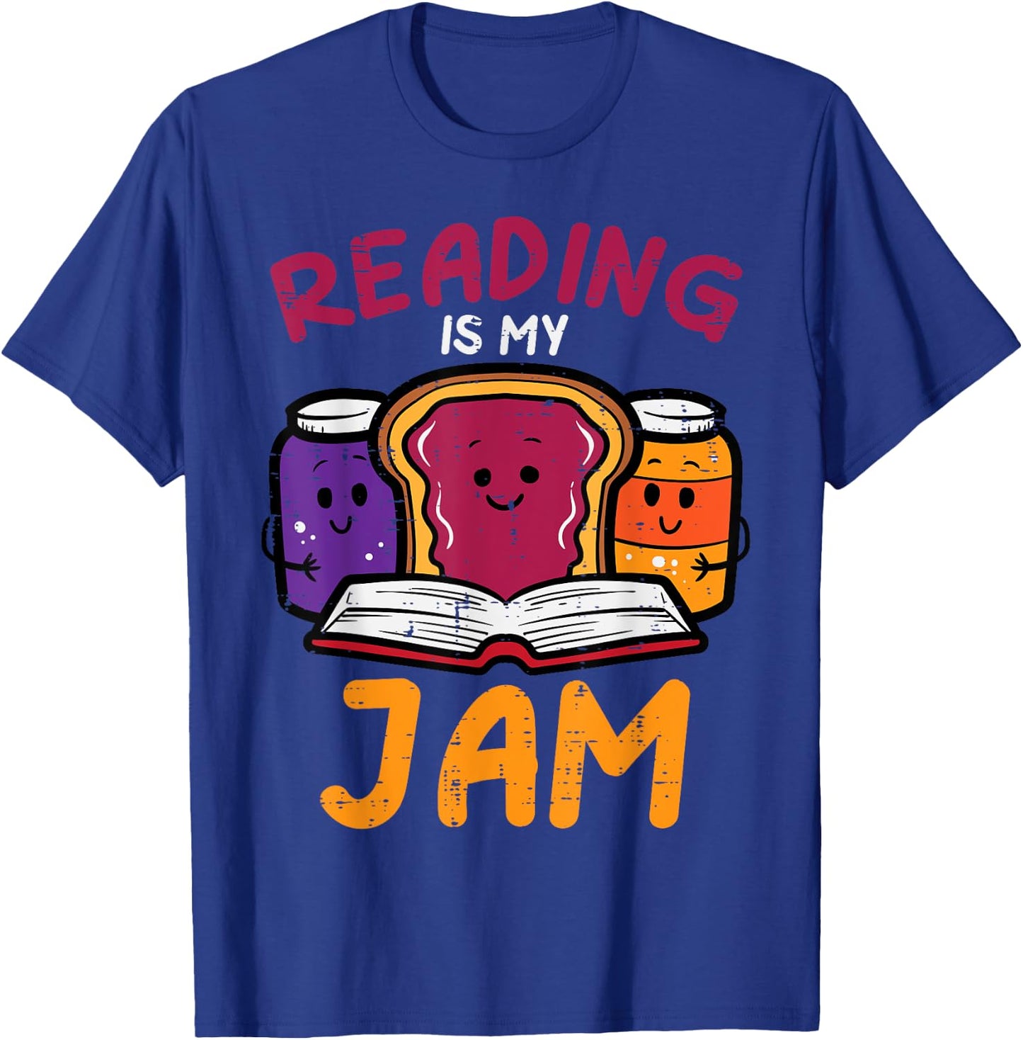 Reading My Jam Read Reading Book Librarian Men Women Kids T-Shirt - T-Shirt | Royal