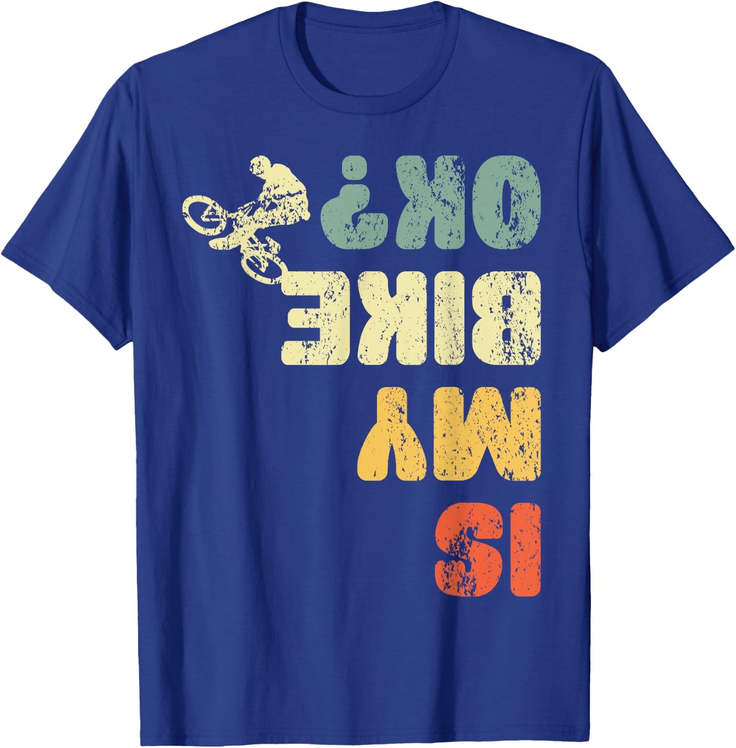 Retro Is My Bike Ok Youth Kids Vintage Cycling T-Shirt - T-Shirt | Royal
