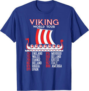 Viking World Tour Danish Viking Ship Denmark Viking T-Shirt - T-Shirt | Royal